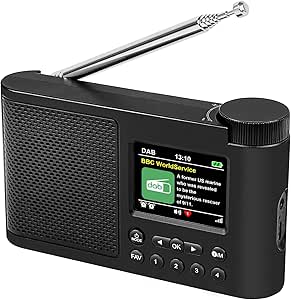 DAB Portable Digital Radio Rechargeable Battery or Mains Powered Small FM Radio Sold