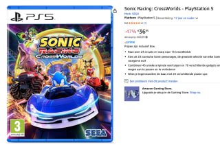 Sonic Racing: CrossWorlds - PlayStation 5 voor €36,95 bij Amazon