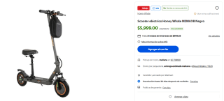 Scooter Honey Whale M2MAXB por $5,549 | Oferta Walmart