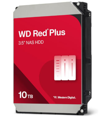 Disque Dur WD Red Plus 10 à - 7200 tr/min, SATA 6Gb/s, CMR, cache 512 Mo à 265,99€