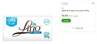 Jabón Lirio 150g por $5 | Oferta Bodega Aurrera