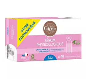 Sérum Physiologique 5ml 40 unidoses Gifrer à 1,60€
