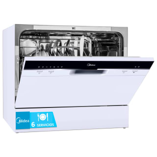Lavavajillas pequeño Midea blanco 55 cm para 6 servicios por 204,34€