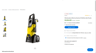 Hidrolavadora Karcher Alta Presión por $3,378 | Oferta Walmart