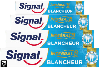 Lot de 4x75ml Dentifrice Blancheur Signal integral 8 à 8,49€