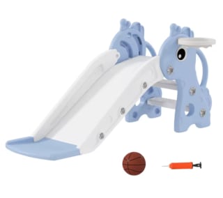 Tobogán Infantil 3 en 1 para Niños de 1-3 Años 106x51,5x52 cm Azul por 32.12€