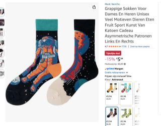 Diverse funny sokken voor €5,94 bij Amazon