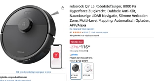 Roborock Q7 L5 Robotstofzuiger – 8000 Pa voor €116,66 bij Amazon