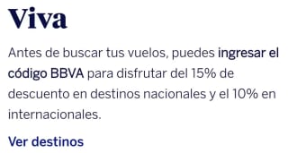 15% de ahorro en Vuelos y 6 MSI | BBVA Modo Avión
