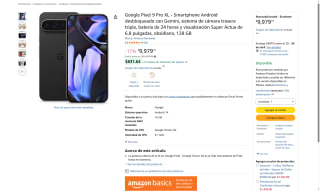 Google Pixel 9 Pro XL 128GB Reacondicionado por $9,980 | Amazon