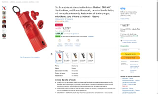 Auriculares Skullcandy Method 360 ANC Plasma por $1,629 | Amazon