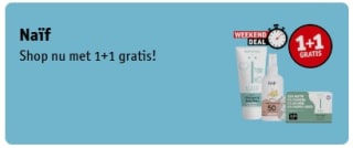 1+1 gratis op Naïf bij Kruidvat