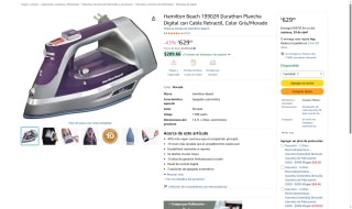 Plancha Hamilton Beach 19902R por $629 | Oferta Amazon
