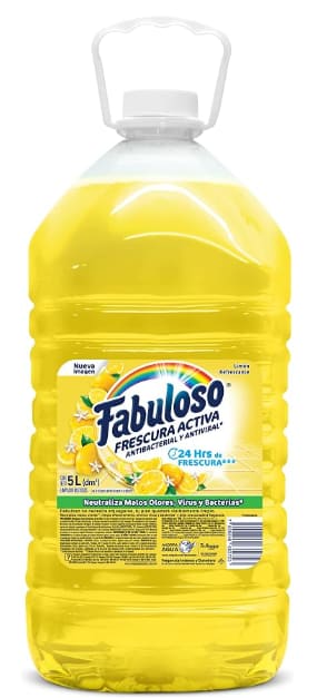 Fabuloso Limpiador Multiusos Líquido Limón Refrescante 5 L por $74 en Amazon