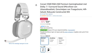 Corsair HS80 RGB USB Premium Gamingheadset voor €69,99 bij Amazon