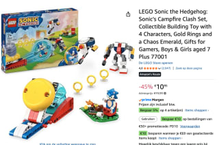 LEGO Sonic the Hedgehog Sonics krachtmeting bij het kampvuur voor €10,95 bij Amazon
