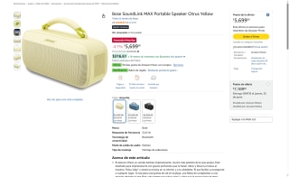 Bose SoundLink MAX Citrus Yellow por $4,994 | Oferta Amazon Envío Gratis
