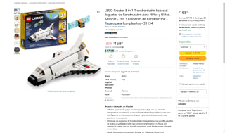 LEGO Creator 31134 Transbordador Espacial 3 en 1 por $168 | Amazon