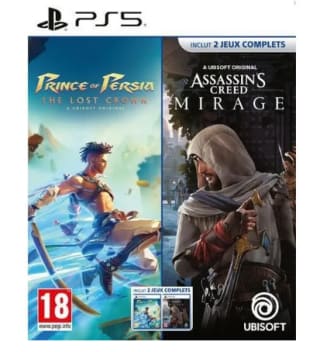 Jeu-PS5 Compil Prince Of Persia Lost Crown + Ac Mirage à 19,99€