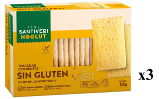 3 x Santiveri Tostadas Noglut sin gluten 100 g por 5.7€