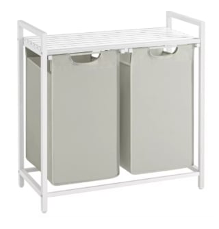 VASAGLE Cesta ropa sucia, 2 compartimentos, con 2 bolsas tela Oxford extra por 29,67€