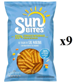 9 Unidades de SUNBITES Snacks multicereales al toque de sal bolsa 95 g por 9.1€