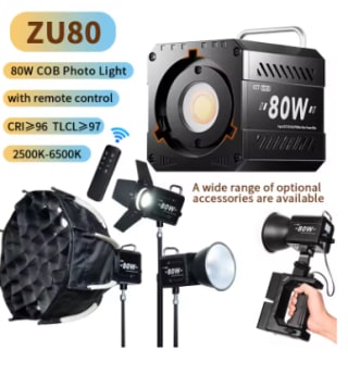 Luz de fotografía COB de temperatura de Color Dual por $1.428 en AliExpress