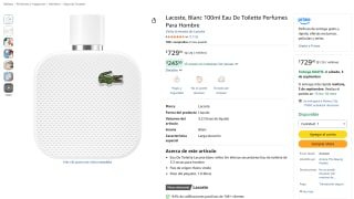 Lacoste Blanc 100 ml Eau De Toilette por $729 en Amazon