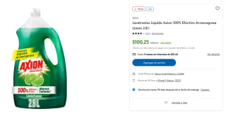 Lavatrastes Axion 2.8 L por $98 en Sam's Club