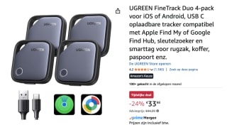 UGREEN FineTrack Duo 4-pack voor iOS of Android voor €33,98 bij Amazon