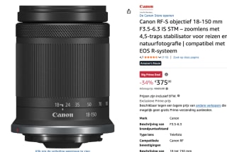 Canon RF-S objectief 18-150 mm F3.5-6.3 IS STM – zoomlens voor €381,31