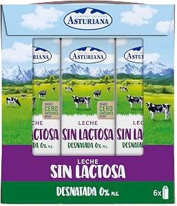 Pack 6x1L de Leche Sin Lactosa Central Lechera Asturiana Desnatada 0% a 5€