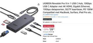UGREEN Revodok Pro 1071 7-IN-1 USB-C-hub voor €28,49 bij Amazon