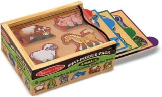 Melissa and Doug Houten set van vier dierenpuzzels voor €5,99 bij Bol