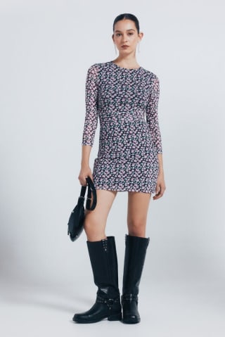 Vestido corto tubo estampado Springfield por 5.99€