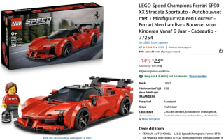 LEGO Speed Champions Ferrari SF90 XX Stradale Sportauto voor €19,49 bij Amazon