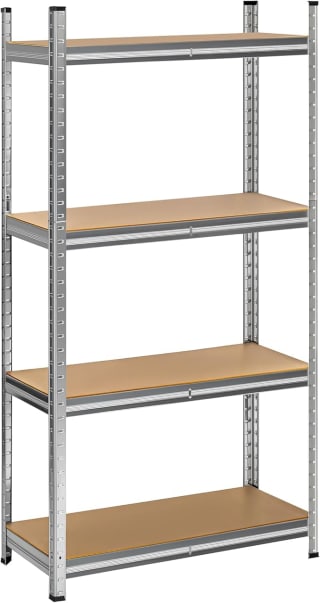 T-LoVendo Estantería Metálica Almacenaje Acero Galvanizado + 4 Baldas MDF por 15,33€