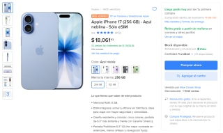 Apple iPhone 17 (256 GB) por $14,905 en Mercado Libre