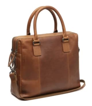 The Chesterfield Brand Sac ordinateur 14 pouces Santiago - cuir véritable Cognac à 1