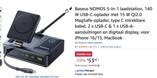 Baseus Nomos 5-in-1 Desktop Charger voor €53,08 bij Amazon