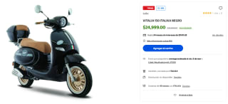 Motoneta Vitalia 150 Italka Negro 149CC por $24,999 | Walmart