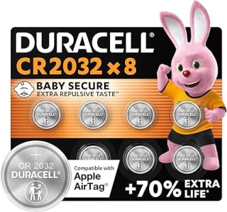 DURACELL 2025 Lithium-knoopcelbatterijen 3V (8 stuks) voor €9,99 bij Amazon