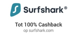 100% cashback op een Surfshark abonnement via CashbackXL