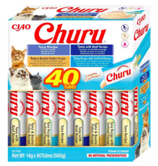 Pack snacks INABA Churu atún sin cereales 40x14g por 17.59€