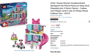 LEGO® Disney Minnie's Huisdierenhotel voor €25,99 bij Amazon