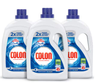 3 Colon Gel Activo Detergente para la lavadora Gel 135 lavados por 17.89€