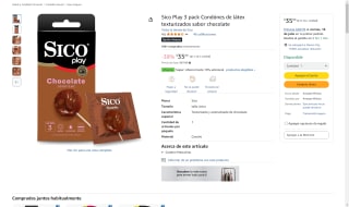 Sico Play 3 Pack Condónes Látex Sabor Chocolate por $35 | Oferta Amazon