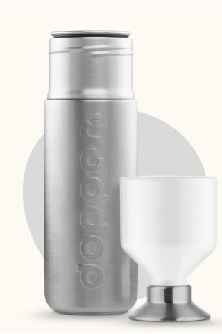 Dopper drinkfles zilver voor €5,55 bij ZEB