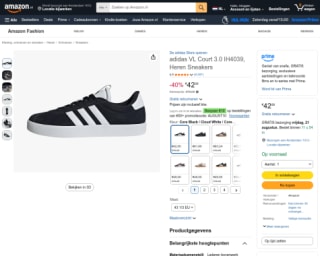 adidas VL Court 3.0 IH4039 heren sneakers voor €42 bij Amazon