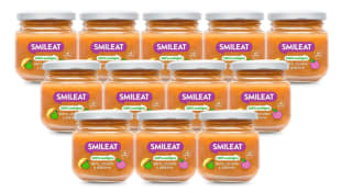 Pack 12 x 130g de Smileat - Tarritos Ecológicos de Frutas por 11.88€
